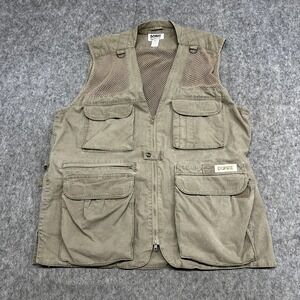 Domke Vest Mens XL Beige Cotton PhoTOGS Photographer Utility Pockets Mesh Travel